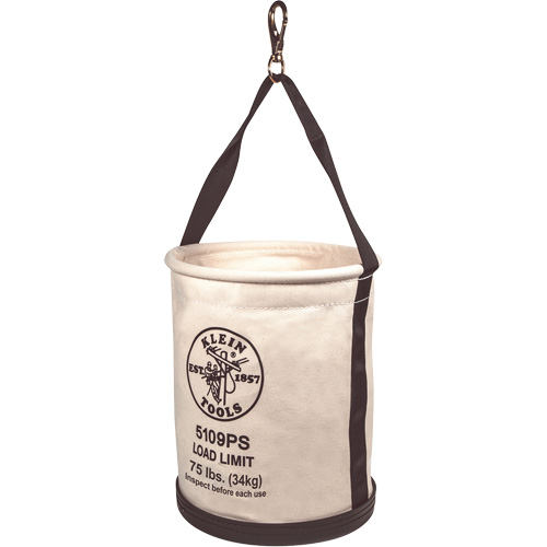 Seau en toile, large paroi droite avec poche, Toile, 12" dia. x 15" h, Capacit&eacute; de charge 75 lb Superchem Industries