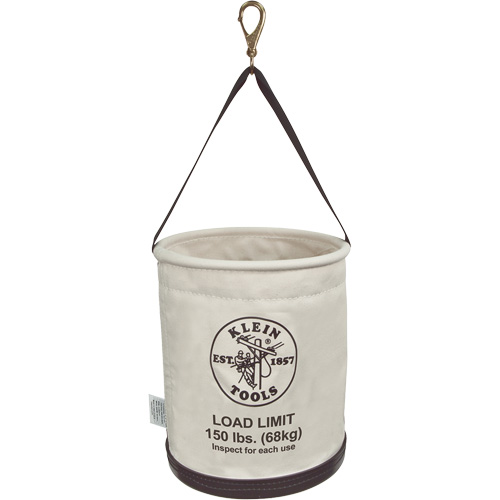 Seau en toile, tout usage avec trous de drainage, Toile, 12" dia. x 15" h, Capacit&eacute; de charge 150 lb Superchem Industries