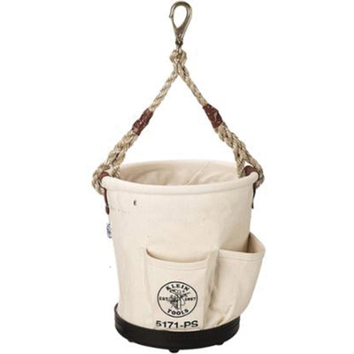 Tapered-Wall Bucket, 12" L x 9" W x 12" H, Canvas, Natural Superchem Industries