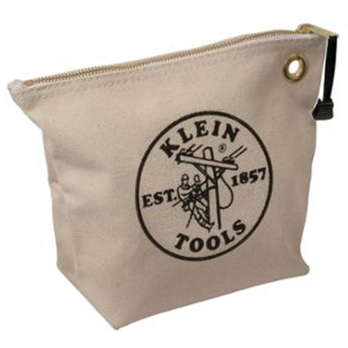 Pochette &agrave; outils &agrave; fermeture &eacute;clair, Toile, 1 pochettes, Naturel Superchem Industries