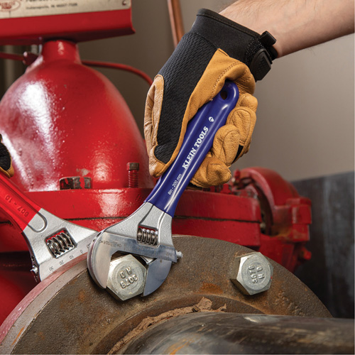 Extra-Wide Jaw Adjustable Wrench, 8" L, 1-1/2" Max Width, Plain Superchem Industries