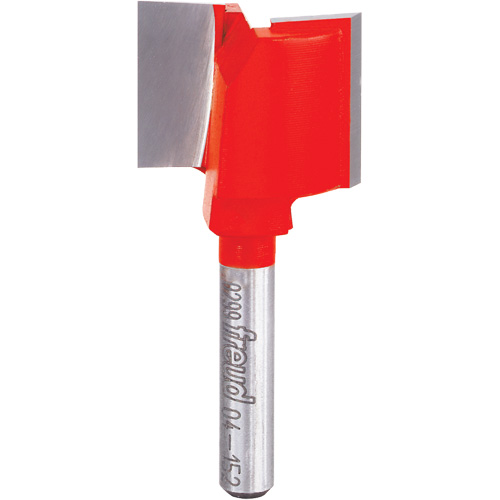Fraise - foret droit &agrave; double cannelure, 1" dia, 3/4" ha, 2" lo, 1/4" Manche Superchem Industries