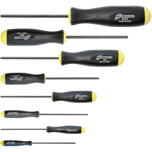 Ball Driver Screwdriver Sets - SAE, 8 Pcs. Superchem Industries