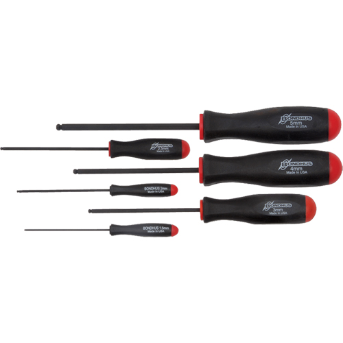 Ball Driver Screwdriver Sets - Metric, 6 Pcs. Superchem Industries