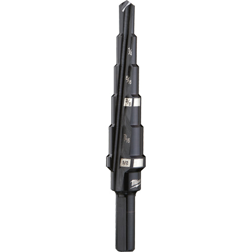 Foret &eacute;tag&eacute; no 2, 3/16" - 1/2", Incr&eacute;ments de 1/16", Acier rapide Superchem Industries