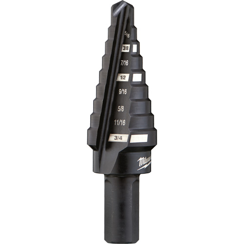 Foret &eacute;tag&eacute; no 3, 1/4" - 3/4", Incr&eacute;ments de 1/16", Acier rapide Superchem Industries