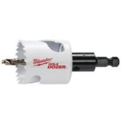 Scie-cloche Hole Dozer avec arbre, 1-3/4", Profondeur de la coupe 1-5/8", Bim&eacute;tal Superchem Industries
