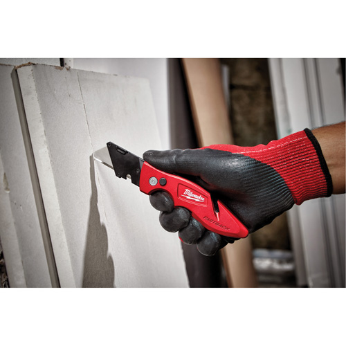 Fastback Flip Utility Knife, 2" Blade, Carbon Steel Blade, Metal Handle Superchem Industries