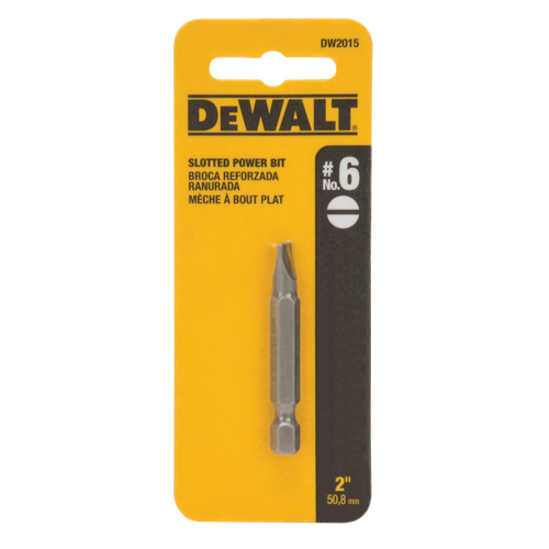Embout de tournevis, Fente, Embout #6, Prise 1/4", Longueur 2" Superchem Industries