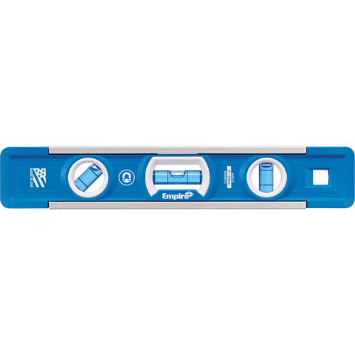 True Blue&reg; Torpedo Level, 9" L, Aluminum, 3 Vials, Magnetic Superchem Industries
