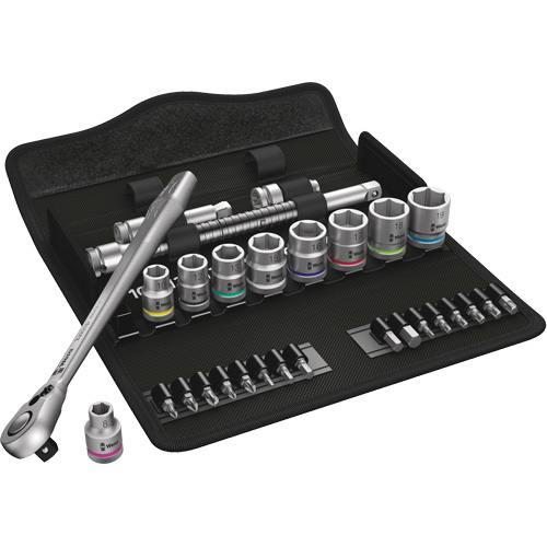Zyklop Metric Metal Ratchet with Switch Lever Set, 29 Pcs, 3/8" Drive Size Superchem Industries