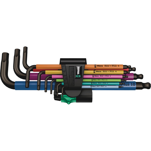 Hex Plus Key Set, 9 Pcs., Metric Superchem Industries