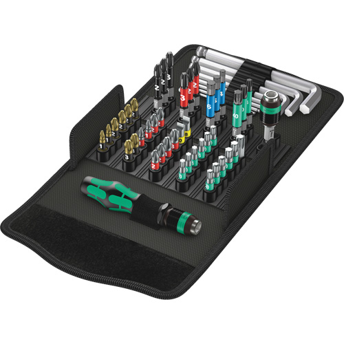 Kraftform Kompakt 100 Screw Driving set 52-PC, 6-1/32" L, Plastic Handle Superchem Industries