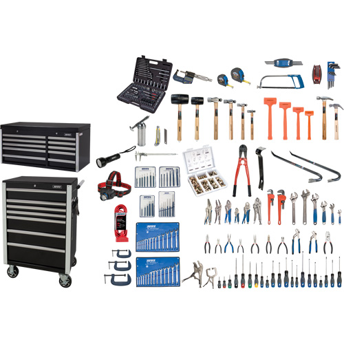 Ensemble d'outils ultime avec coffre en acier et chariot, 358 morcea Superchem Industries
