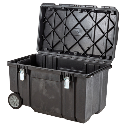 TOUGH CHEST Mobile Storage, 38-29/32" x 23-3/32" x 24-5/16", Black Superchem Industries