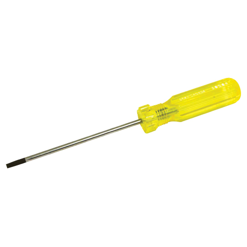 Tournevis &agrave; fente d'&eacute;lectricien, Tige de 5/32", Ronde, 7-3/4" lo, Prise en Plastique Superchem Industries