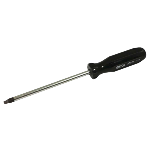 Square Screwdriver, #4 Tip, Round, 9-3/4" L, Plastic Handle Superchem Industries