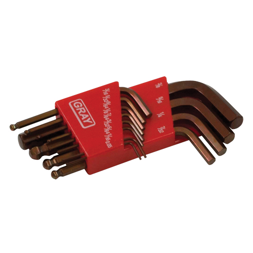 Short Ball End Hex Key Set, 13 Pcs., Imperial Superchem Industries