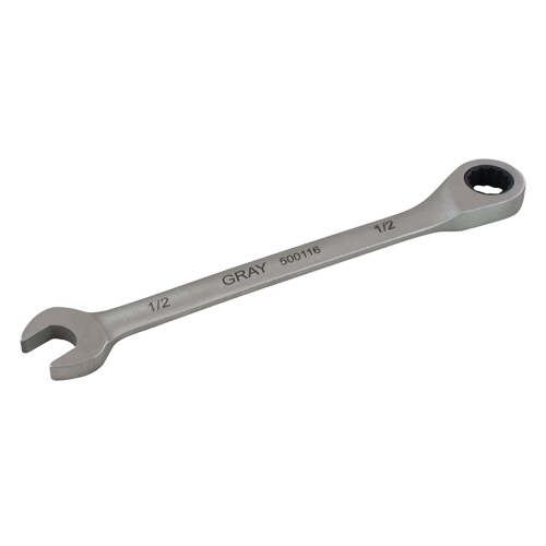Combination Fixed Head Ratcheting Wrench, 12 Point, 5/16", Stainless Steel Finish Superchem Industries