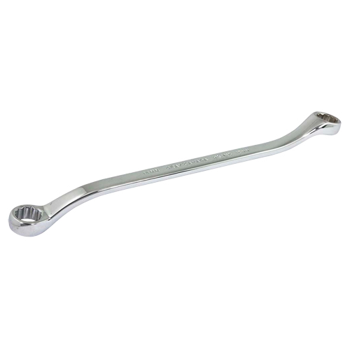 Box End Wrench, 12 Point, 14 mm x 15 mm, 15° Offset, Chrome Finish Superchem Industries