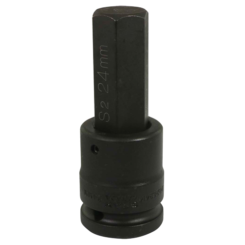 Bit Impact Socket, Hex, 24 mm x 3/4" Drive Superchem Industries