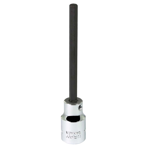 Bit Socket, 5 mm x 3-7/8" L, 3/8" Drive Superchem Industries