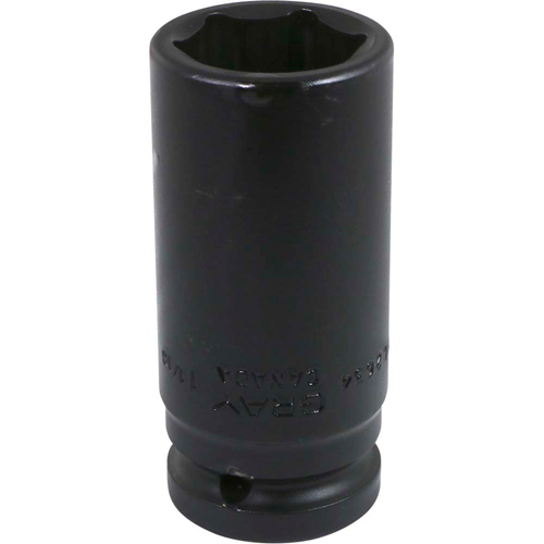 Socket, Impact, 9/16", 3/4" Drive, 6 Points, Deep Superchem Industries