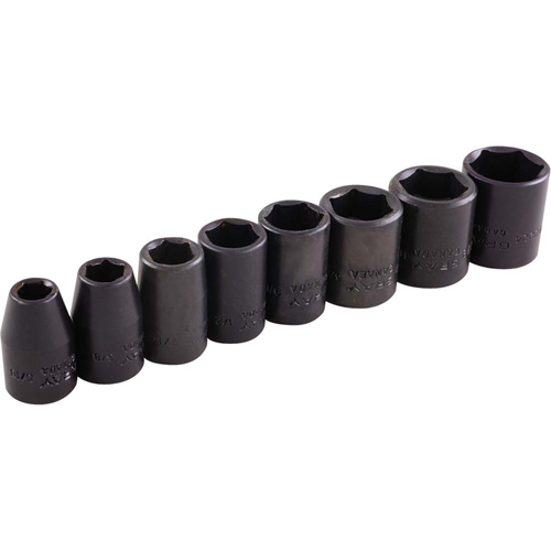 Jeu de douilles, 8 Mcx, Chocs, Prise de 3/8" Superchem Industries