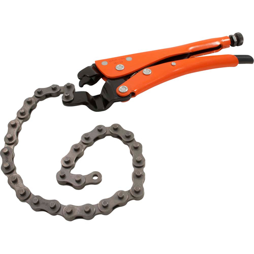Locking Chain Clamp Pliers, 10" Length, Omnium Grip Superchem Industries