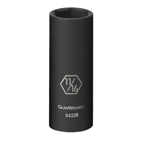 Socket, Impact, 1/2", 3/8" Drive, 6 Points, Deep Superchem Industries