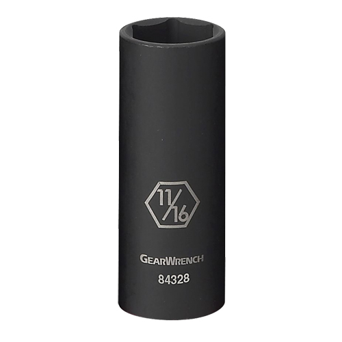 Socket, Impact, 3/4", 3/8" Drive, 6 Points, Deep Superchem Industries