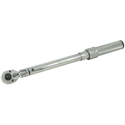 Heavy-Duty Micro-Adjustable Torque Wrench, Click, 3/8" Square Drive, 10 - 80 ft-lbs. Superchem Industries
