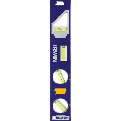 250 Series Heavy-Duty Torpedo Level, 9" L, Aluminum, 4 Vials, Magnetic Superchem Industries
