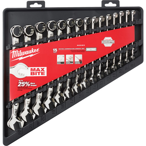 Wrench Set, Combination, 15 Pieces, Metric Superchem Industries
