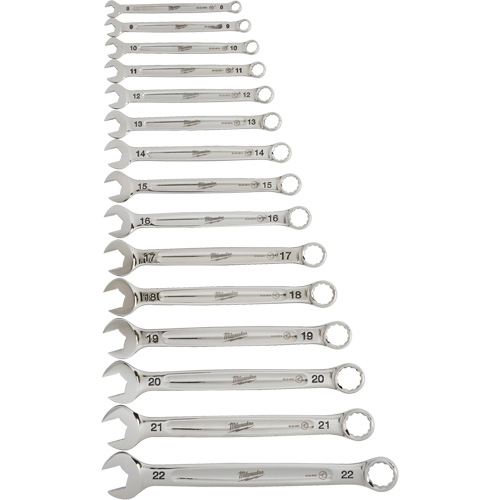 Wrench Set, Combination, 15 Pieces, Metric Superchem Industries