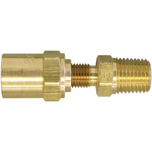 3/8" NPT Reusable Hose Fitting, 11/16" Dia., Brass Superchem Industries