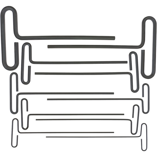 Loop T-Handle Hex Key Set, 10 Pcs., Imperial Superchem Industries