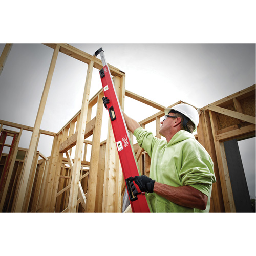 RedStick Expandable Level, I-Beam, 12' L, Aluminum, 3, Magnetic Superchem Industries