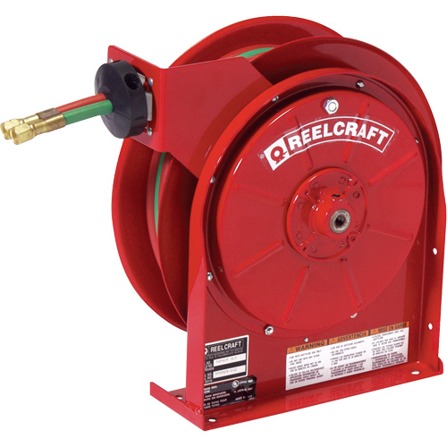 Spring Retractable Welding Hose Reel, Welding Gases, 1/4" x 25', Dual Hose, 200 psi Superchem Industries