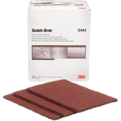 Scotch-Brite Extra-Duty Hand Pad, Aluminum Oxide, 9" x 6", Fine Grit Superchem Industries