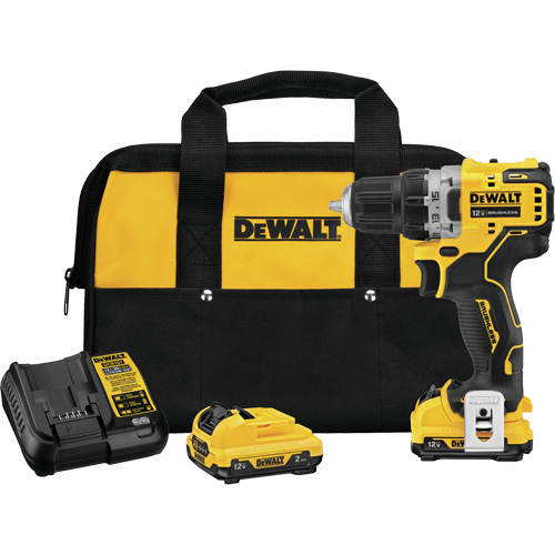 Xtreme Brushless Drill Driver Kit, Lithium-Ion, 12 V, 3/8" Chuck, 250 UWO Torque Superchem Industries