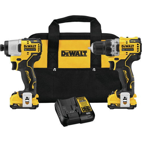 Xtreme Brushless Drill & Impact Driver Kit, Lithium-Ion, 12 V Superchem Industries