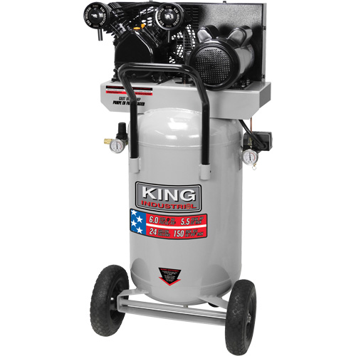 Air Compressor, Electric, 24 Gal. (29 US Gal), 150 PSI, 120/1/240/1 V Superchem Industries