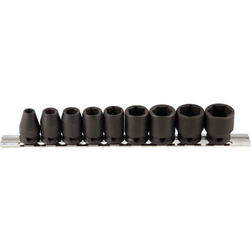 Jeu de douilles, 9 Mcx, Chocs, Prise de 3/8" Superchem Industries