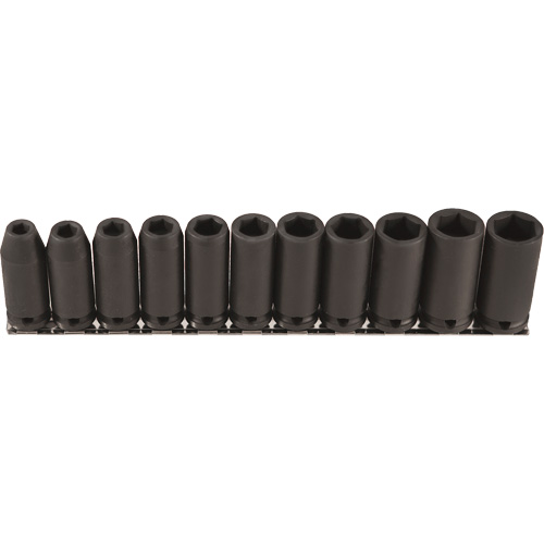Long Socket Set, 11 Pcs, Impact, 3/8" Drive Size, Deep Superchem Industries