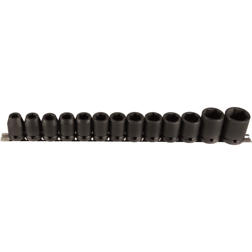 Socket Set, 13 Pcs, Impact, 1/2" Drive Size Superchem Industries