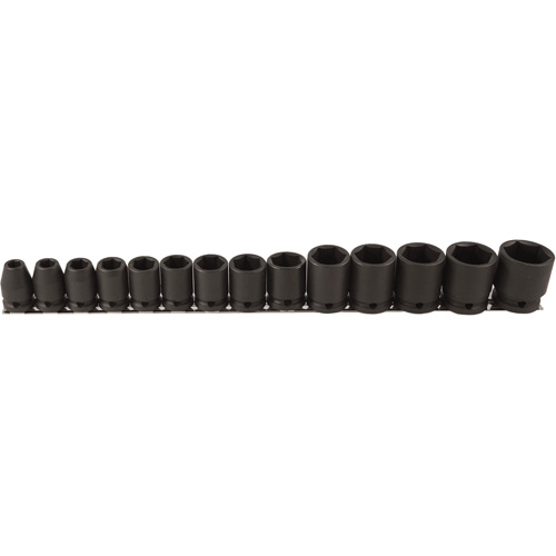 Socket Set, 14 Pcs, Impact, 1/2" Drive Size Superchem Industries