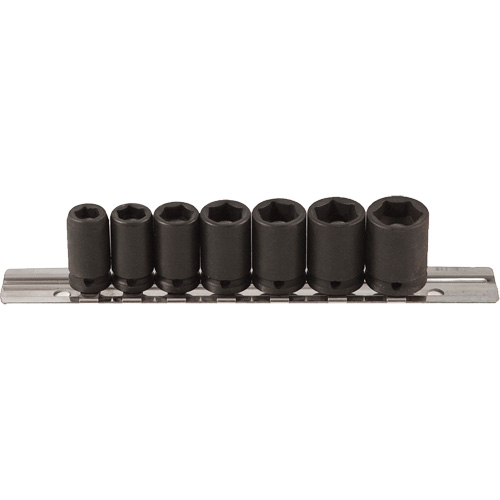 Magnetic Socket Set, 7 Pcs, Impact, 1/4" Drive Size Superchem Industries