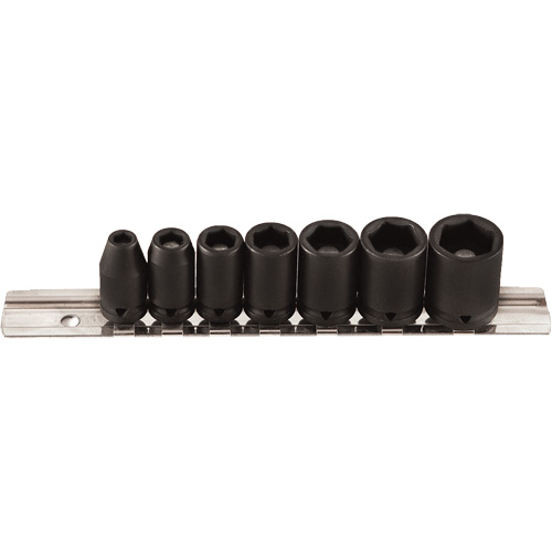 Magnetic Socket Set, 7 Pcs, Impact, 1/4" Drive Size Superchem Industries