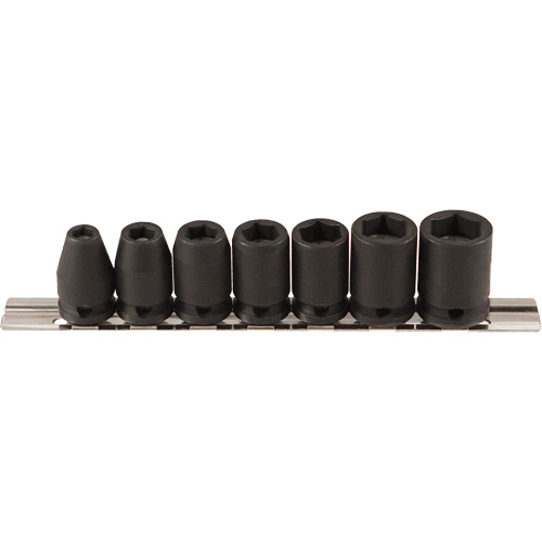 Magnetic Socket Set, 7 Pcs, Impact, 3/8" Drive Size Superchem Industries